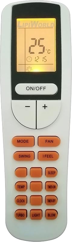 LipiWorld® 133 AC Remote Control with Display Light Compatible for Bluestar AC Remote with Backlight