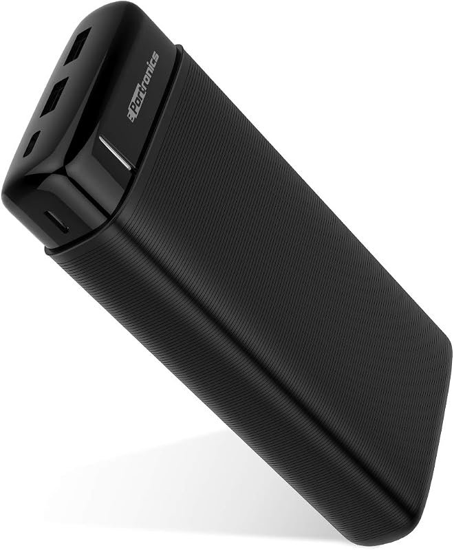 Portronics Power PRO Lithium Polymer 20K 20000 mAh Power Bank with Dual Output and Dual Input Fast Charging Delivery (Black)