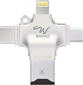 Wayona 4 in 1 OTG Card Reader Four Ports : Lightning + Type C + Micro USB + USB Card Reader - Like Iflash, Idisk for iPhon...