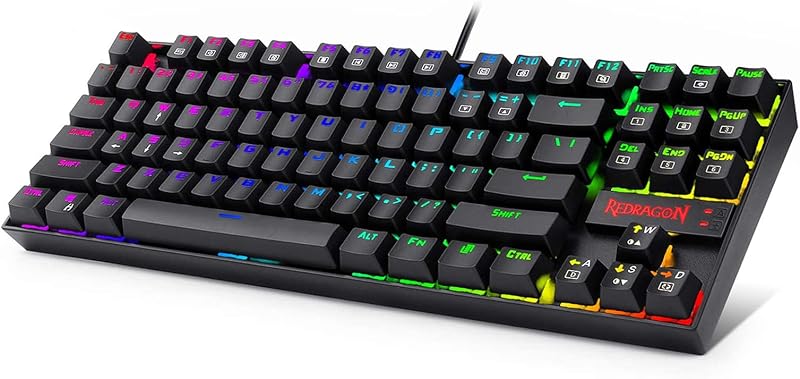 Redragon Kumara K552-RGB LED Backlit USB Mechanical Gaming Keyboard Without Numlock Keys, Black
