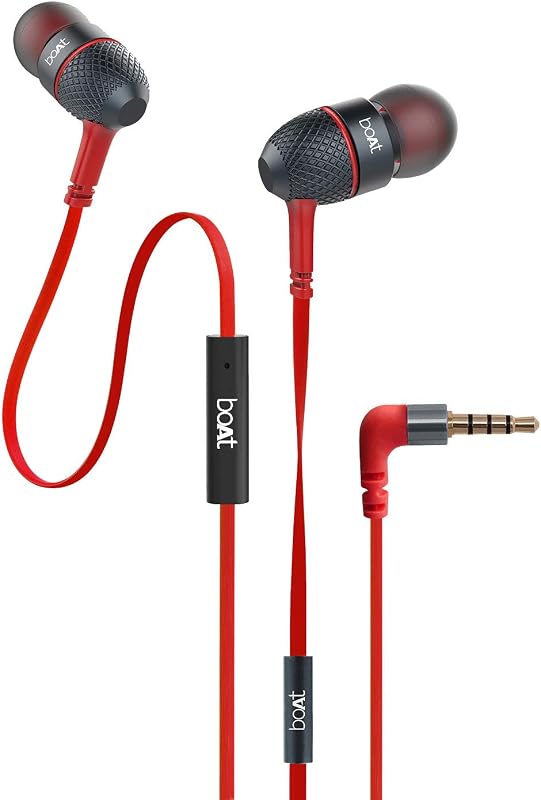 boAt Bassheads 225 in Ear Wired Earphones with Mic(Red)