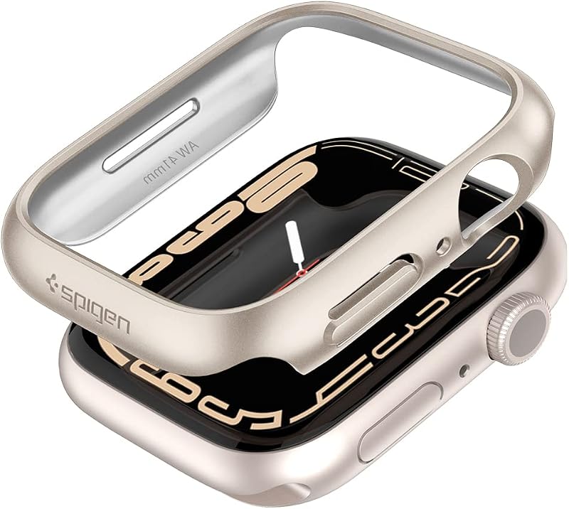 Spigen Thin Fit Cover Case for Apple Watch 8/7 (41mm) - Starlight (Watch not Included)