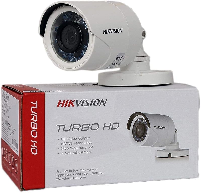 HIKVISION 2MP Eco HD 1080P Night Vision Bullet Outdoor Wired CCTV Camera for 2MP & Above DVRs, White