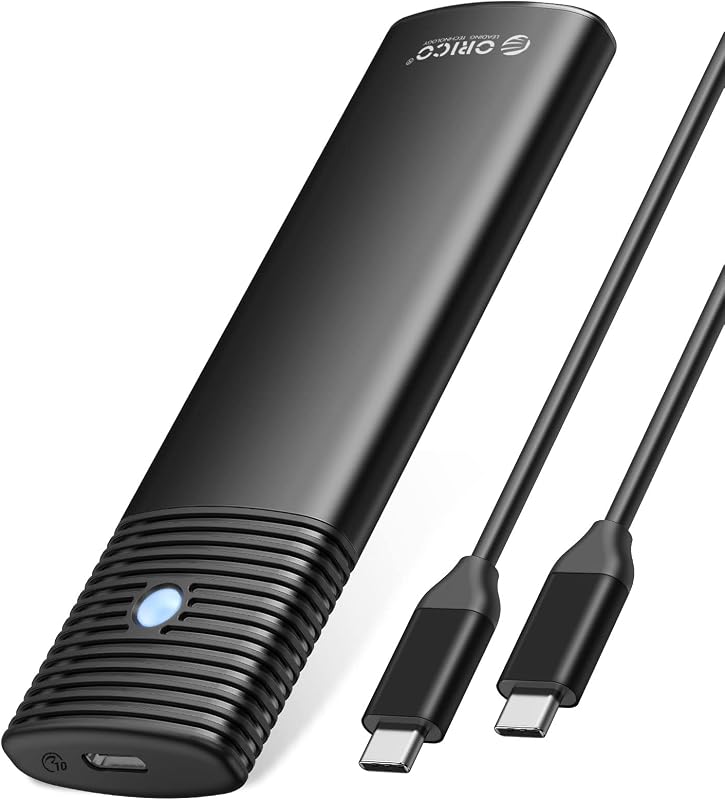 ORICO Aluminum M.2 NVMe SSD Enclosure, Tool-Free 10Gbps USB C Adapter, USB 3.2 M.2 NVMe Reader, External SSD Case Thunderb...