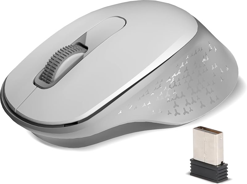 Zebronics Zeb-Kai Wireless Mouse - Bluetooth & 2.4GHz with USB Nano Receiver (Dual Connectivity), Power On/Off Switch, 150...