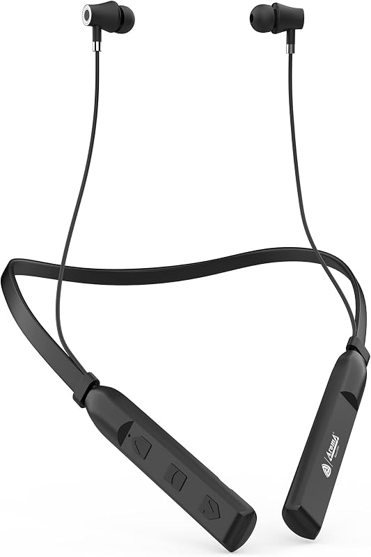 Aroma® NB119 Badshah Bluetooth Wireless In Ear Neckband with Long Lasting Playtime 60 Hrs, Smart Voice Assistant, IPX4 Rat...