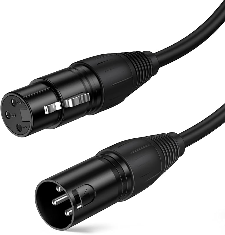 CableCreation XLR Cable, 3 FT XLR Male to XLR Female Balanced 3 PIN Microphone Cable,Black 0.9M