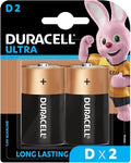 Duracell Ultra Alkaline D Battery, 2 Pcs