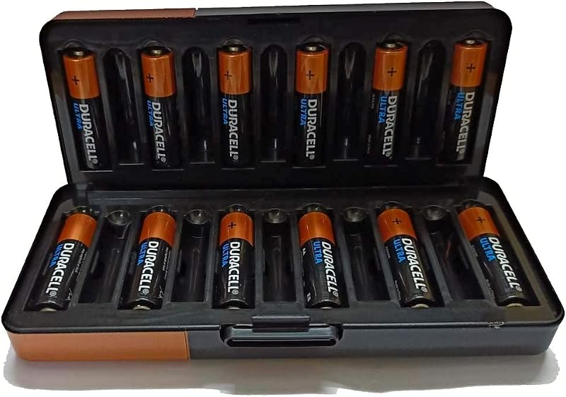 DURACELL Alkaline AA Battery with Storage Box (Pack of 12)