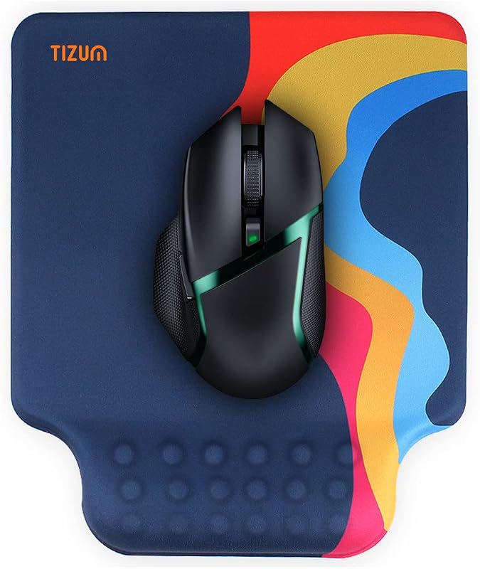 Tizum Gel Mouse Pad Wrist Rest Gel Foam Mousepad,Cushion Wrist Support & Pain Relief, Suitable for Gaming, Computer, Lapto...