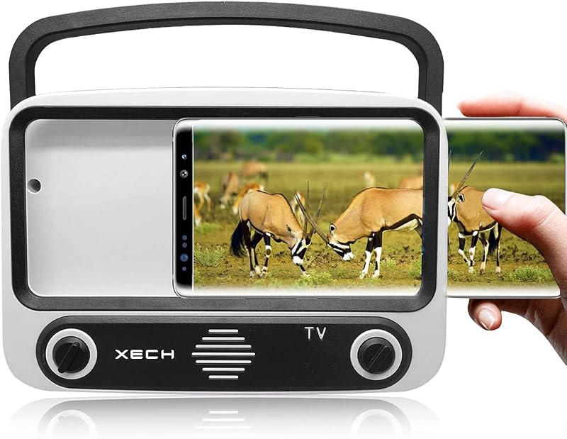 Xech Tellivibe Max Wireless Bluetooth Speaker with Phone Holder 5W with 6H Play Time Retro Radio Design with Mobile Stand ...