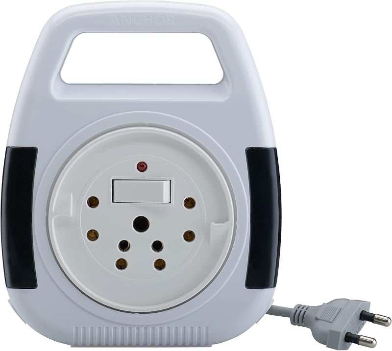 ANCHOR by Panasonic 5219 6A Cherry Flecicord Socket 2 Pin 8M (White)