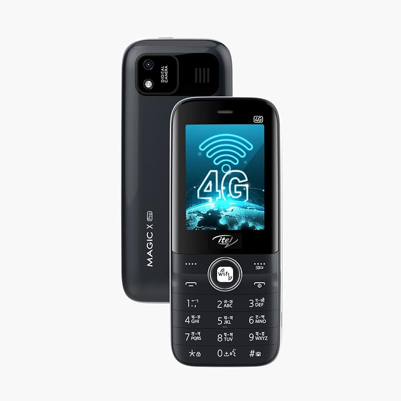 Itel MagicX Pro 4G (Wi-Fi Hotspot Tethering, High Speed Internet with 4G Network, 2500mAh Big Battery, 2.4inch QVGA 3D Cur...