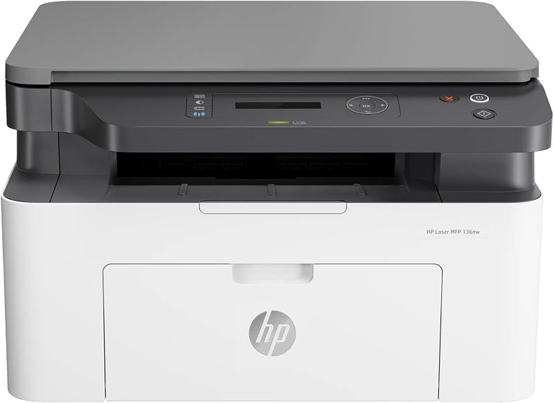 HP Laserjet 136nw WiFi Printer, Print Copy Scan, Compact Design, Reliable and Fast Printing, Network Support