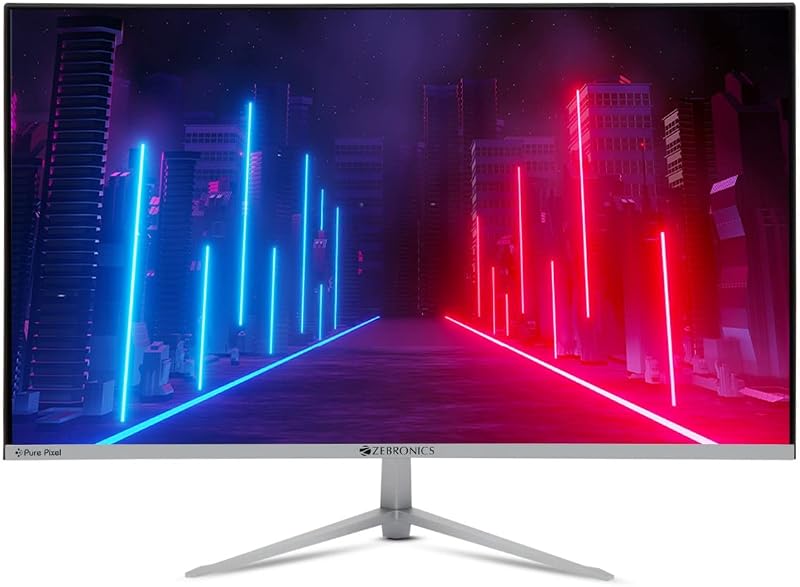 ZEBRONICS 60.4cms 24inch Gaming Monitor, 165Hz, IPS, Ultra Slim, FHD 1920x1080 Pixels, Display Port, HDMI, 300nits, USB, B...