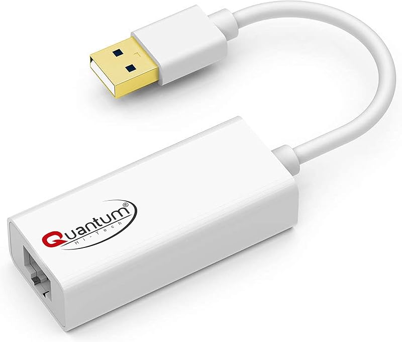 Quantum QHM8106 USB to RJ45 Ethernet LAN Adapter (White)