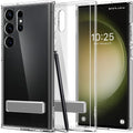 Spigen Ultra Hybrid S Back Cover Case for Galaxy S23 Ultra (Poly Carbonate + TPU + Kickstand | Crystal Clear)
