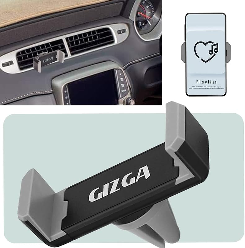 GIZGA essentials Car Phone Stand, Universal Air-Vent Mount Mobile Holder/Tablet Mount Mobile Holder, Steady Grip & Rounded...