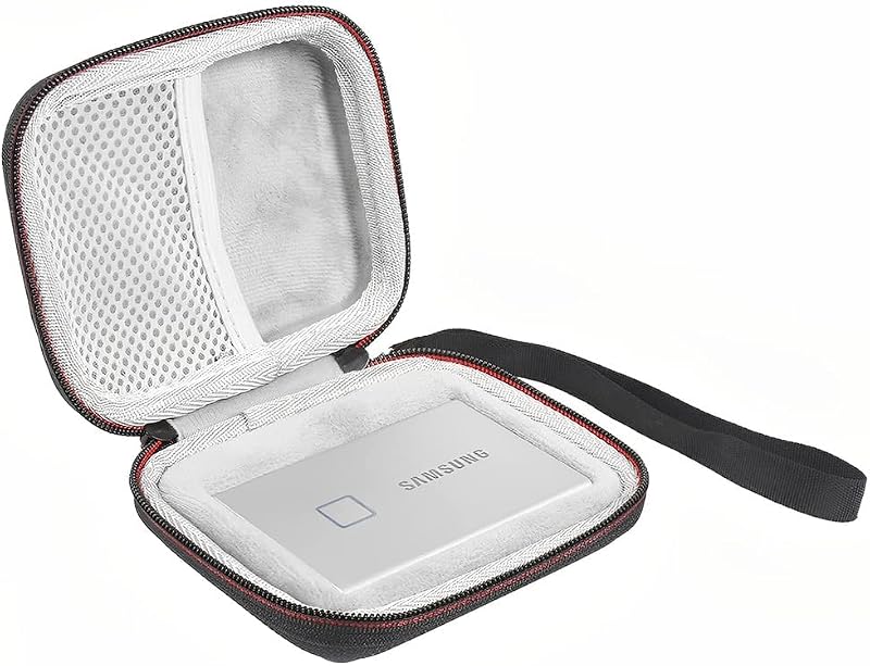 ZORBES® Storage Bag for Samsung T7/T7 Touch Portable SSD, Shockproof Travel Organizer Storage Case with Handstrap for Sams...