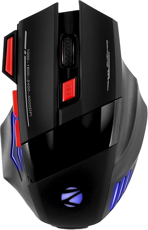 ZEBRONICS Zeb-Reaper 2.4GHz Wireless Gaming Mouse with USB Nano Receiver, 500Hz Polling Rate, 4000 DPI, 7 Buttons with Rap...