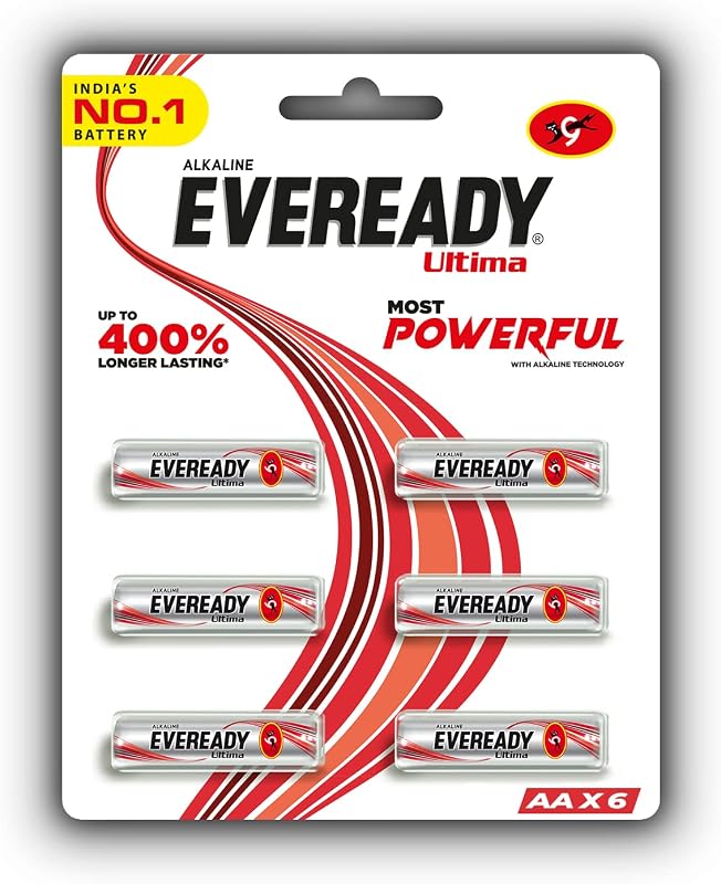 Eveready Ultima AAA Alkaline Battery, Pack of 6