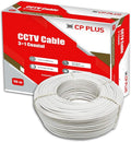 CP PLUS 3+1 Coaxial Pure Copper CCTV Camera Cable (90 Meter) White