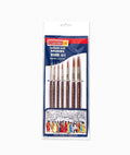 Camel Paint Brush Series 66 - Round Synthetic Gold, Set of 7