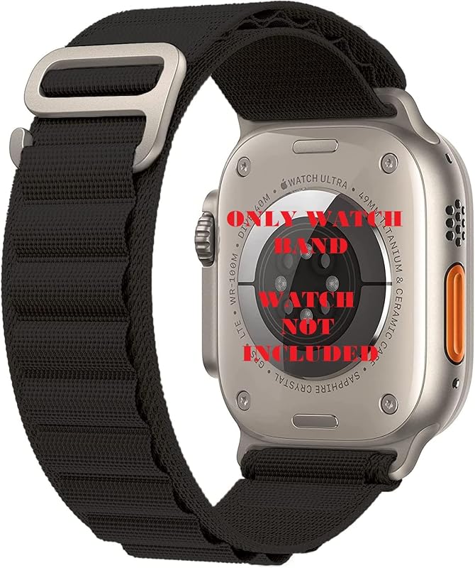 FOLX FNO02 G-Hook Nylon Alpine Bands Compatible With Apple Watch Band For Men Women, Replacement Straps For iWatch Series ...
