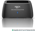 PiBOX India, USB 3.0 Hard Drive Docking Station (USB to SATA Docking Station) with 10TB+ Drive Support for 2.5 Inch & 3.5 ...