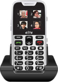SENIOR WORLD Easyfone Elite with Sound Amplification - 2.3" phone with 20+ senior citizen friendly features Dock charger/A...