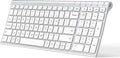 iClever BK10 Bluetooth Keyboard for Mac, Multi Device Wireless Keyboard Rechargeable Bluetooth 5.1 Stable Connection with ...