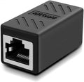 Csecurity RJ45 Inline Coupler Cat7/Cat6/Cat5e Ethernet Network Router Cable Extender Connector - Black