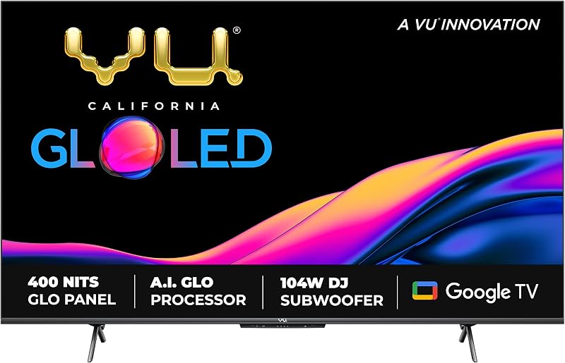 VU 126 cm (50 inches) The GloLED Series 4K Smart LED Google TV 50GloLED (Grey)