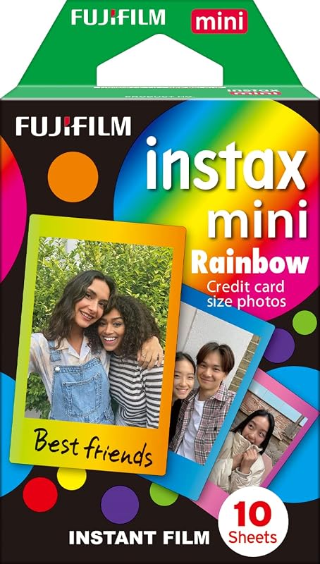 Fujifilm Instax Mini Rainbow Instant Film (Multi-Color, 10 Photos per Pack)