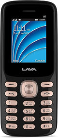 Lava A1 2021(Black Gold), Bluetooth Support, Smart AI Battery, Military Grade Certified,4 Days Battery Backup, Keypad Mobile