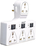 SGJET 4 Universal Socket 3 Switch Multi Plug Extension Board/Extension Cord