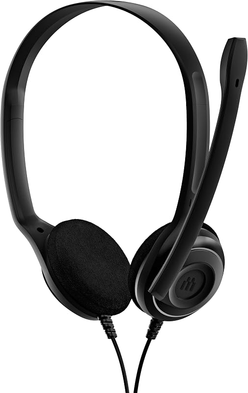 EPOS Sennheiser PC 8 Over-Ear USB, Wired VOIP Headphone with Mic (Black)