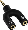 Riatech 3.5mm Audio Jack To Headphone Microphone Splitter Converter Adaptor (Specially Design For Mobile And Tablet Only)