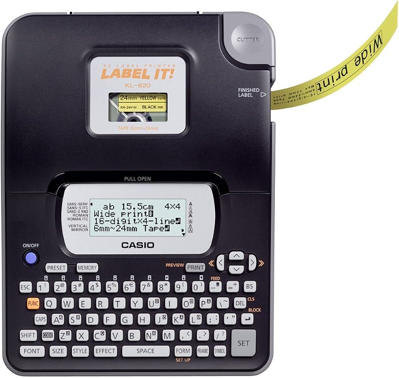 Casio KL-820 Label Printer (Black)