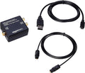 AmazonBasics Digital Optical Coax to Analog RCA Audio Converter Adapter with Fiber Cable