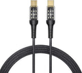 AmazonBasics Braided USB Type-C to Type-C 60W Fast Charging Data cable with Transparent Shell and LED indicator (Black/Whi...