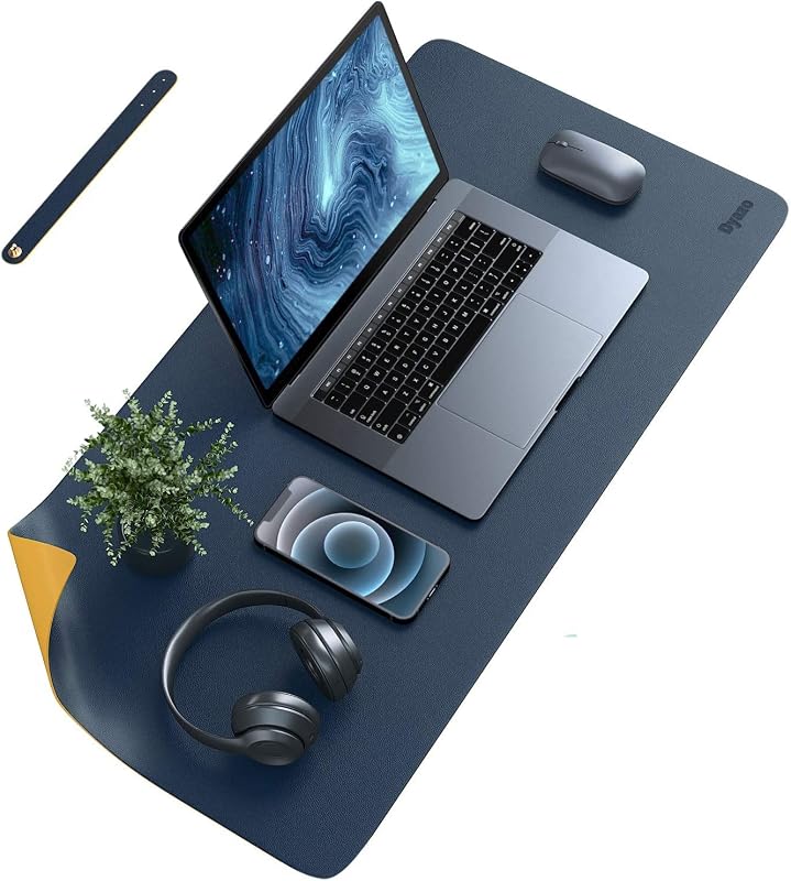 Dyazo Vegan PU Leather Mouse Pad, Extended Desk Mat for Work from Home /Office / Gaming, Reversible Anti-Slip, Design Wate...