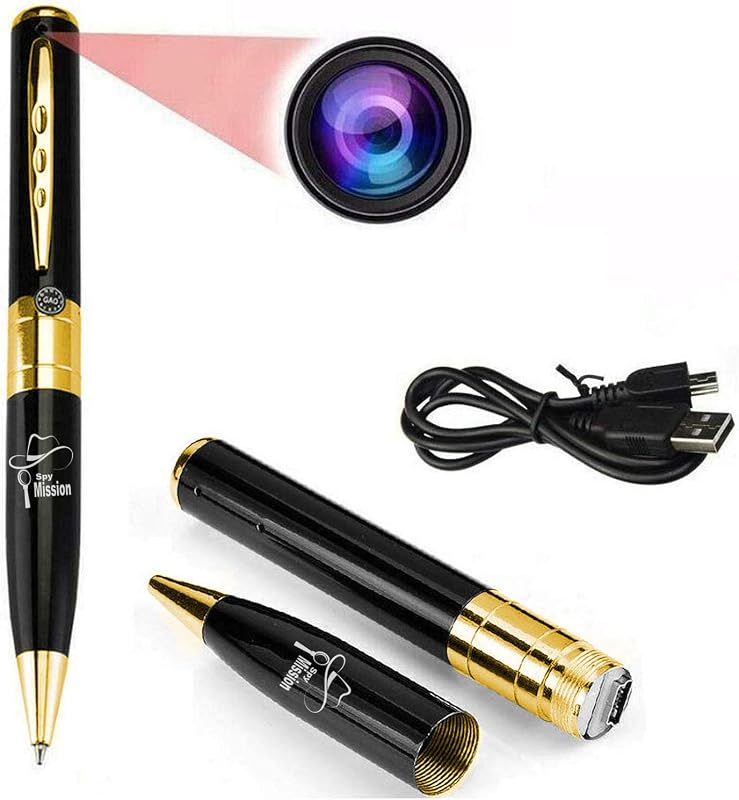 Spy Mission HD Small Security Camera Series-1 Hidden Recording Device for Indoor and Outdoor, Portable Mini Pen Camera Vid...