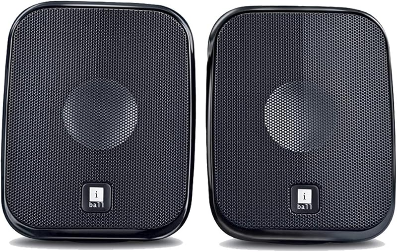 iBall Decor 9-2.0 USB Powered Computer Multimedia Speakers with in-line Volume Controller, Black