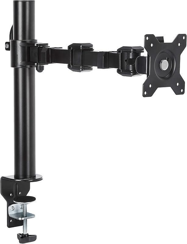 AmazonBasics Monitor Stand, Height Adjustable Arm Mount- Steel