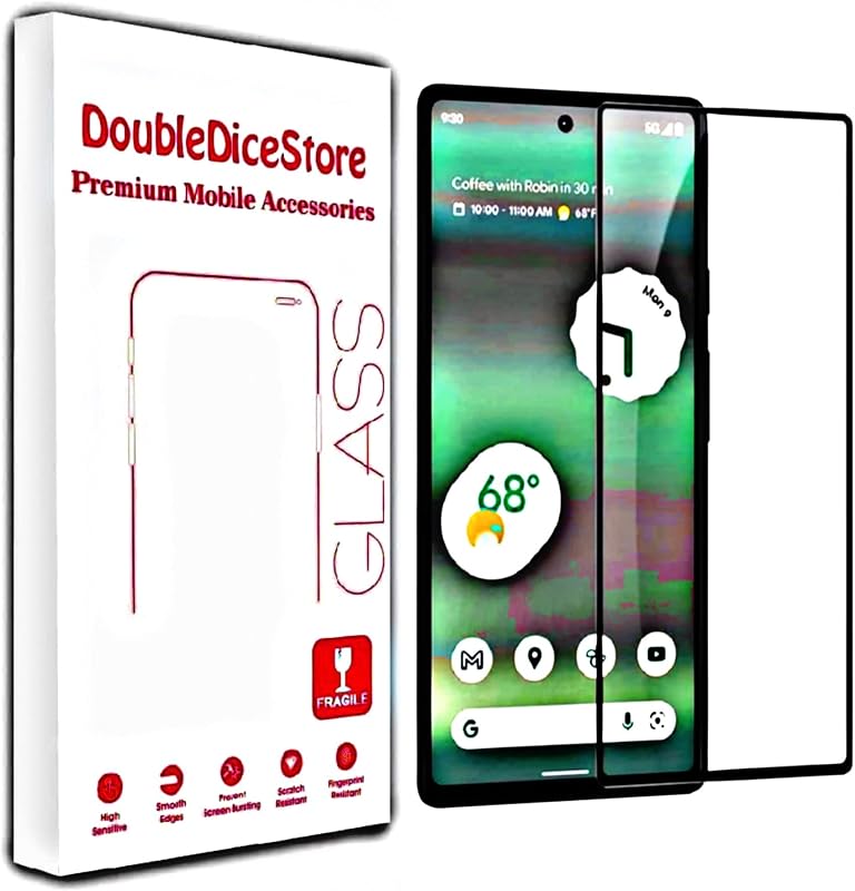Doubledicestore Tempered Glass Screen Protector Compatible for Google Pixel 6A with Edge to Edge Full Coverage and Easy In...