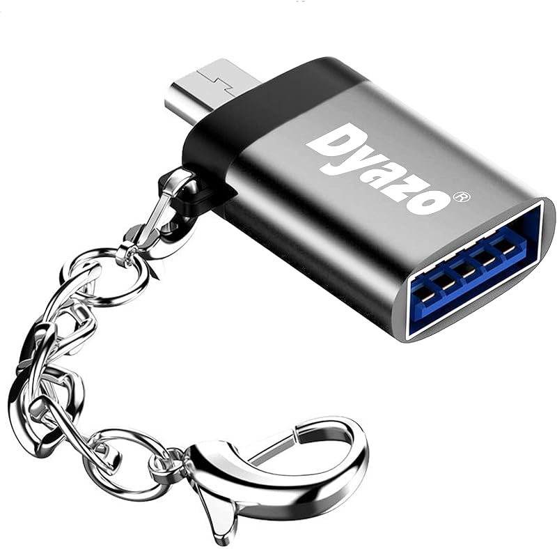 Dyazo Aluminium Portable High Speed Micro USB to USB A Female OTG Adapter/Converter Compatible with Samsung S6 Edje S7 Edg...