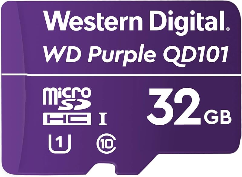 Western Digital WD Purple 32GB Surveillance and Security Camera Memory Card for CCTV & WiFi Cameras (WDD032G1P0C)