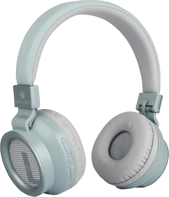 Zebronics Zeb-Bang Foldable Wireless BT Headphone Comes with 40mm Drivers, AUX Connectivity, Call Function, 16Hrs* Playbac...
