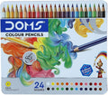 Doms Fsc 24 Colour Pencil Flat Tin